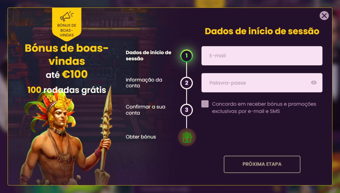 Registo Bizzo Casino